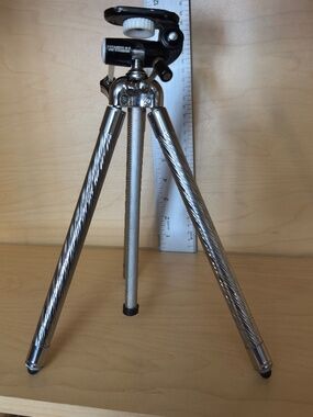 Vintage Voyageur #3 Mini Standard Camera Tripod 42" Extendable Chrome - As-Is